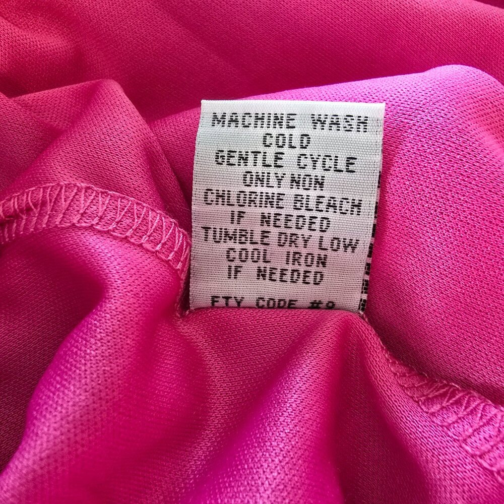 KIngs Road Pink Crochet Lined Dress SL Square Neck Large NWT - Picture 15 of 16